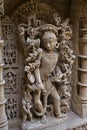 Stone carving at Rani ki vav Royalty Free Stock Photo