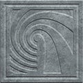 Stone carving texture with geometric pattern