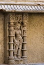 stone carving ; underground structure ; step well Rani Ki Vav constructed by Queen Udayamati wife of King Bhimdeva I A.D.1022~106 Royalty Free Stock Photo