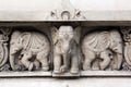 Stone carvings in Hindu temple Birla Mandir in Kolkata