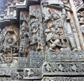 Stone carvings of hoyasala temples Royalty Free Stock Photo