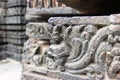 Stone carvings of hoyasala temples Royalty Free Stock Photo