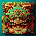 Stone carvings in Mayan and Aztec Royalty Free Stock Photo