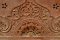 Stone carvings on the temple wall, India