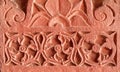 Stone carvings on the wall in Fatehpur Sikri