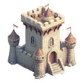 Stone Castle with Towers Royalty Free Stock Photo