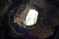 Stone cave inside photo