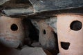 Stone caves in the mountains in the north of Togo