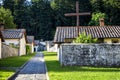 Camaldoli Monastery nestled in the nature reserve of the Casentino in Tuscany. Italy Royalty Free Stock Photo