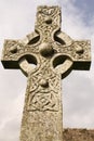 A Stone Celtic Cross with a Knotwork pattern Isle of Skye scotland