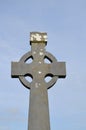 Symbolic Celtic Cross Against the Blue Sky Royalty Free Stock Photo