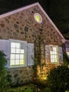 Stone and cement museum building in Hales Corner, Wisconsin Royalty Free Stock Photo