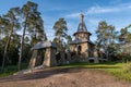 Stone chapel in the name of all the saints of Valaam in the morning