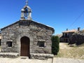 Stone chapel in a small Galician town