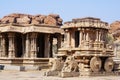 Stone chariot in the ancient Vittala temple Royalty Free Stock Photo