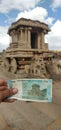 Stone Chariot,  Hampi Archeological Ruins,  Karnataka Royalty Free Stock Photo