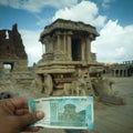 Stone Chariot,  Hampi archeological ruins,  Karnataka Royalty Free Stock Photo