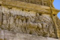 Stone Chariot Titus Arch Roman Forum Rome Italy