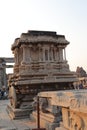 Stone Chariot - Vijaya Vitthala temple at Hampi, Karnataka - archaeological site in India - India tourism Royalty Free Stock Photo