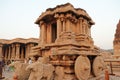 Stone Chariot - Vijaya Vitthala temple at Hampi, Karnataka - archaeological site in India - India tourism Royalty Free Stock Photo