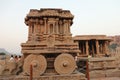 Stone Chariot - Vijaya Vitthala temple at Hampi, Karnataka - archaeological site in India - India tourism Royalty Free Stock Photo