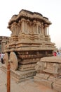 Stone Chariot - Vijaya Vitthala temple at Hampi, Karnataka - archaeological site in India - India tourism Royalty Free Stock Photo