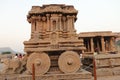 Stone Chariot - Vijaya Vitthala temple at Hampi, Karnataka - archaeological site in India - India tourism