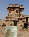 Stone chariot at vittala temple,Ancient Ruins of Vijayanagar Empire, hampi is a UNESCO world heritage site ,at Hampi, in Karnatak