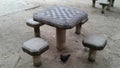 Stone chess table in Guinle Park Rio de Janeiro Brazil Royalty Free Stock Photo