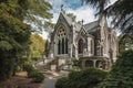 stone church with intricate stonework and gothic archways