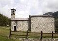 Stone church Italian Alps, Italy