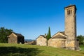 Stone Church of San Pedro in Larrede, part of Serrablo Churches Route Royalty Free Stock Photo