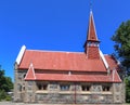 Stone church in the Yantarny Kaliningrad region