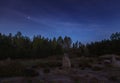 stone circles at night