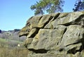 Sandstone rock formation with a fancy shape, Petrified City, Ciezkowice, Poland