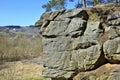 Sandstone rock formation with a fancy shape, Petrified City, Ciezkowice, Poland