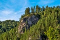 Stone cliff. Turochak, Altai, Russia Royalty Free Stock Photo