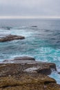 Stone coast and Atlantic ocean in Peniche. Portugal Royalty Free Stock Photo