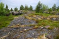 Stone Coast of the White Sea near the village of Rabocheostrovsk