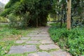Stone Walkway in spring Royalty Free Stock Photo