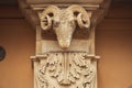 Stone column decor in close up