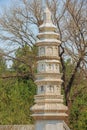 Stone column in front of the Sumeru Temple on Longevity Hill Royalty Free Stock Photo