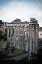 Stone columns in the Imperial forums of Emperor Augustus Royalty Free Stock Photo