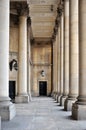 Stone columns and portico of leeds town hall in west yorkshire