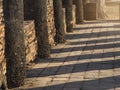 Stone columns in row Historical Architecture detail Royalty Free Stock Photo