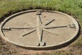 Stone compass at mountain Royalty Free Stock Photo