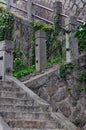 Stone and concrete stair