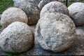 Stone core for antique cannon Royalty Free Stock Photo