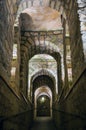 Stone corridor path way to an ancient castle Royalty Free Stock Photo