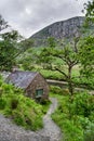 Stone Cottage in the Irish Mountains Royalty Free Stock Photo